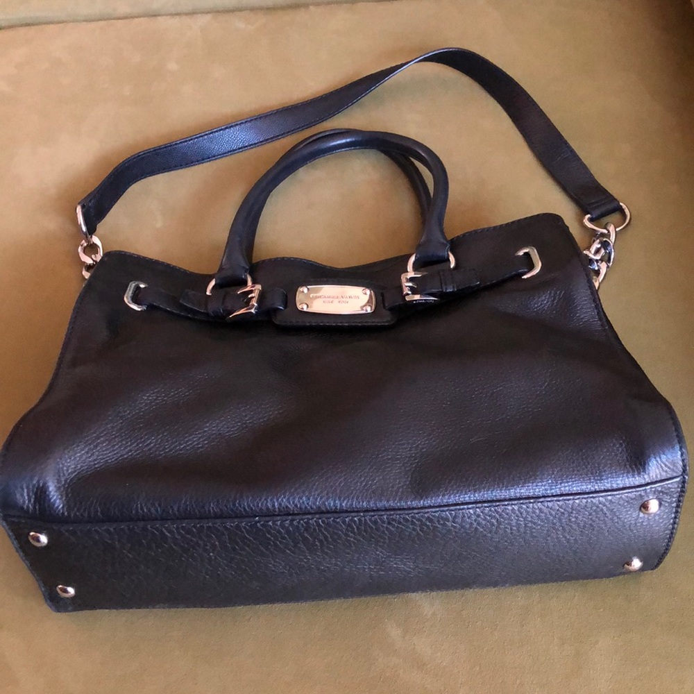 EUC Michael Kors Black Soft Calf’s Leather Tote Bag